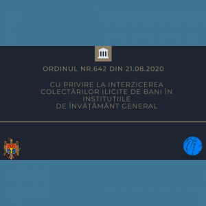 Interzicerea colectărilor ilicite de bani în instituțiile de învățământ general