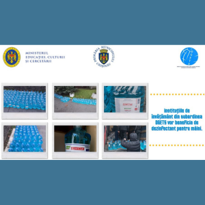 Direcția Generală Educație, Tineret și Sport a Consiliului municipal Chișinău, vă comunică despre asigurarea elevilor și cadrelor didactice cu dezinfectant pentru mâini