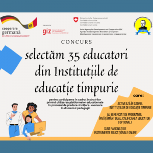 CONCURS pentru selecția a 35 educatori din IET
