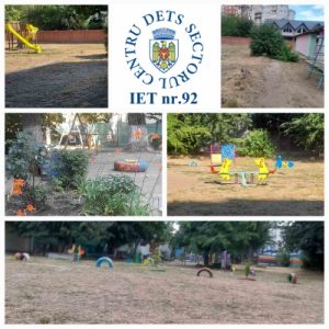 Angajații IET nr.92 au grijă de aspectul teritoriului instituției și celui adiacent