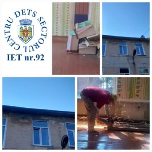 Au demarat lucrările de reparație a unei săli de grupă și reparația parțială a acoperișului