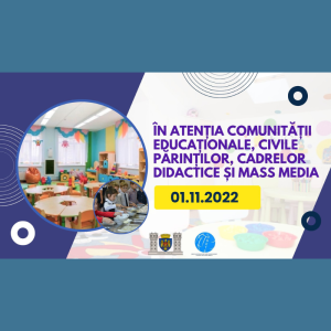 În atenția comunității educaționale, civile, părinților, cadrelor didactice și mass media