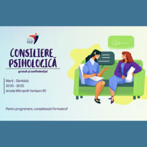 CONSILIERE PSIHOLOGICĂ GRATUITĂ LA CENTRUL MUNICIPAL DE TINERET CHIȘINĂU